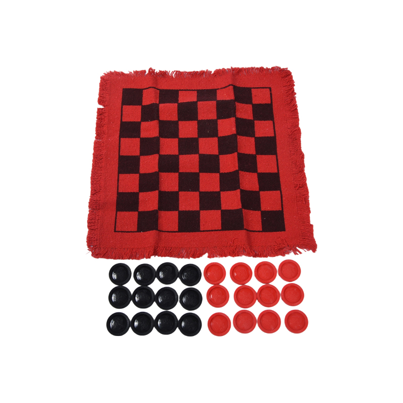 드리워진 보드가 포함된 클래식 체커 게임 세트