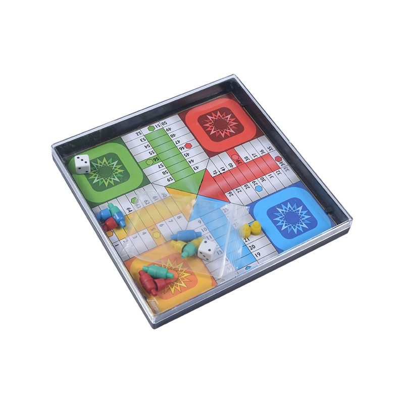 휴대용 플라스틱 케이스 에디션 클래식 플라잉 체스(Ludo) 게임