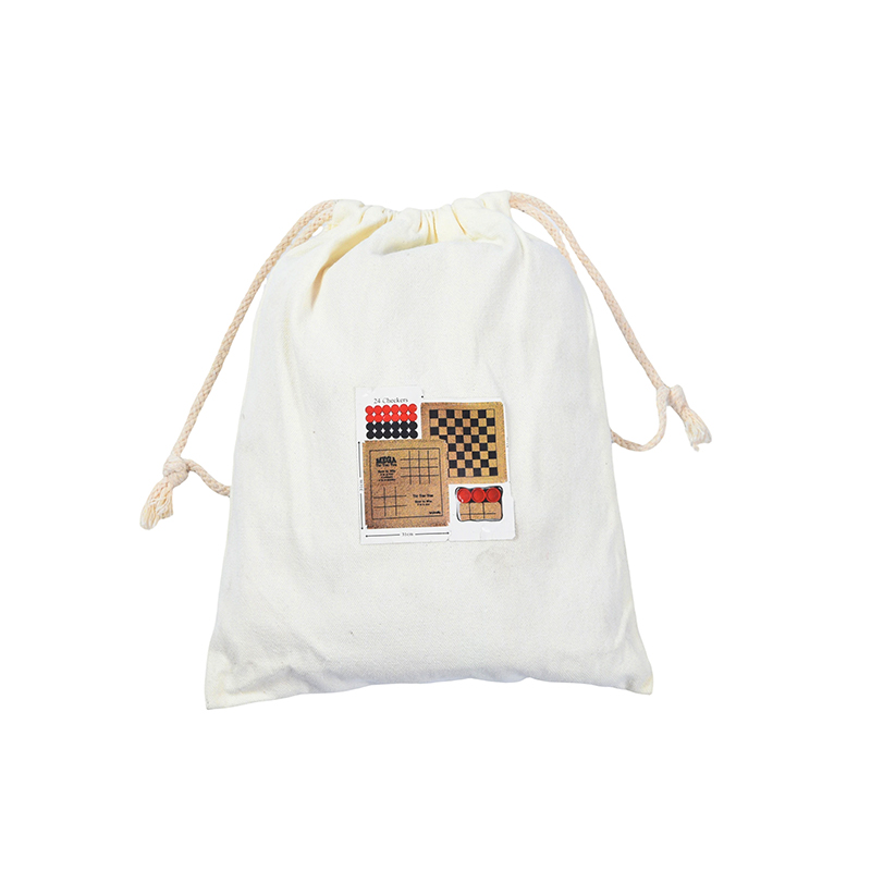 Drawstring Bag이 포함된 휴대용 및 편리한 세트 클래식 체커 게임