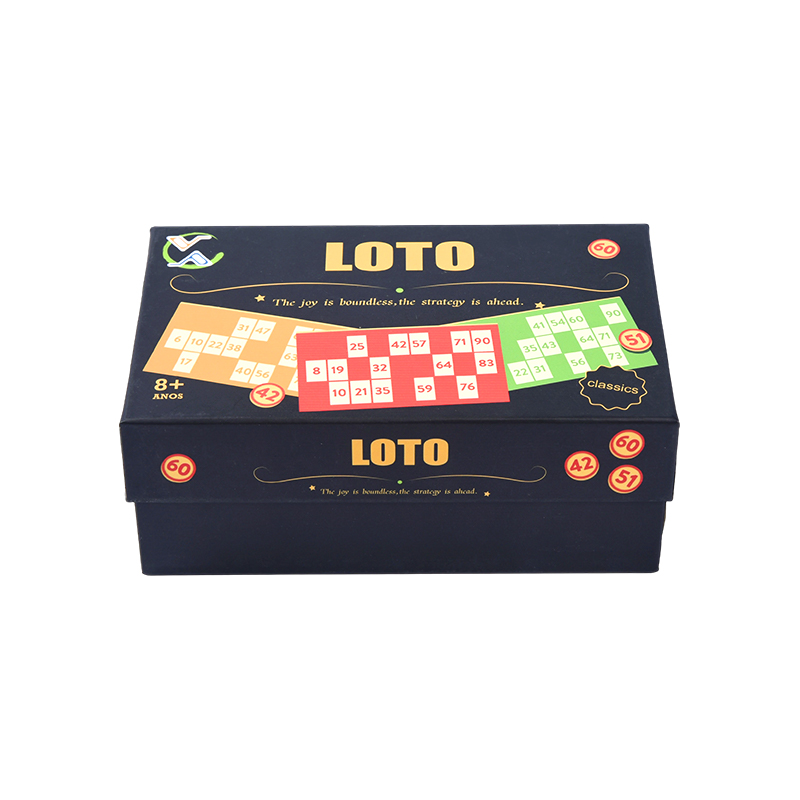 LOTO(빙고 스타일) 게임 세트 – 토큰, 카드, 보관 상자 포함